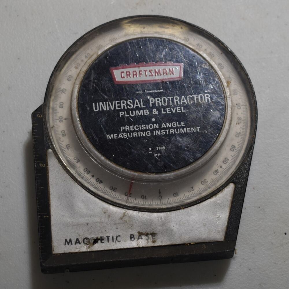 Craftsman 9-3995 Magnetic Universal Protractor Plumb & Level USA